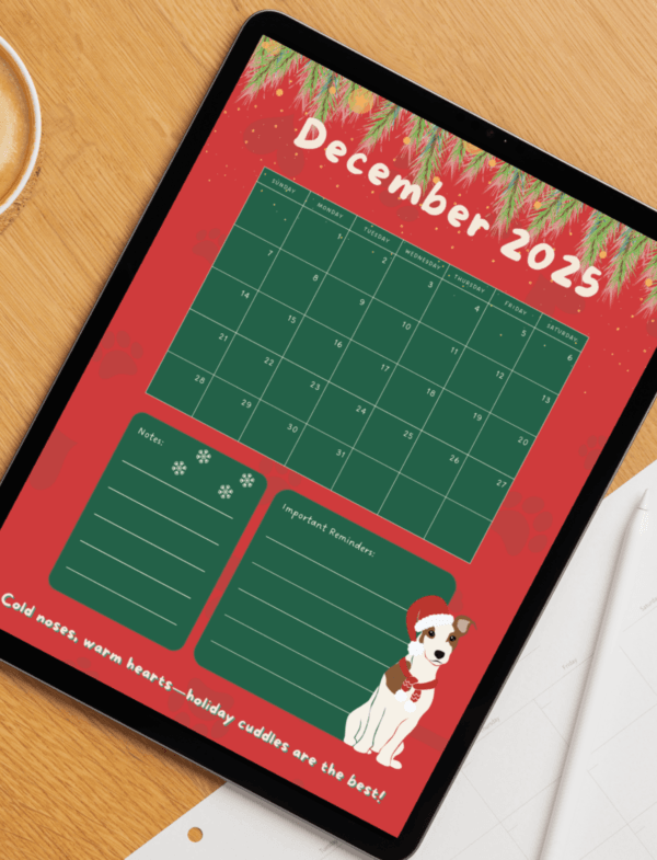 dog calendar 2025